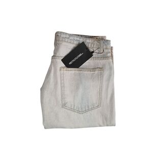 PrettyLittleThing‎ Light Bleach Washed Distressed Mom Jeans 10 NWT